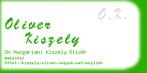 oliver kiszely business card