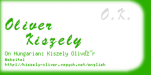 oliver kiszely business card